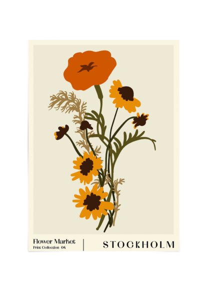 Flower Market Stockholm Poster ESENLY