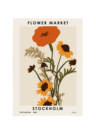Flower Market Stockholm Poster ESENLY