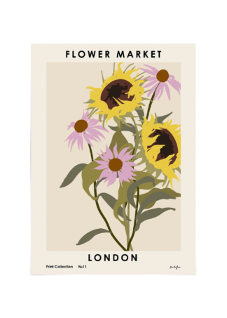 Flower market London Poster ESENLY