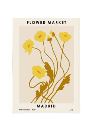 Flower market Madrid Poster ESENLY