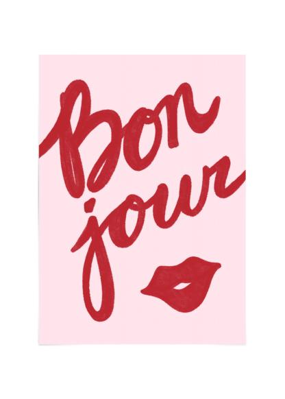Poster Bonjour Lip. Handla posters och ramar online hos ESENLY